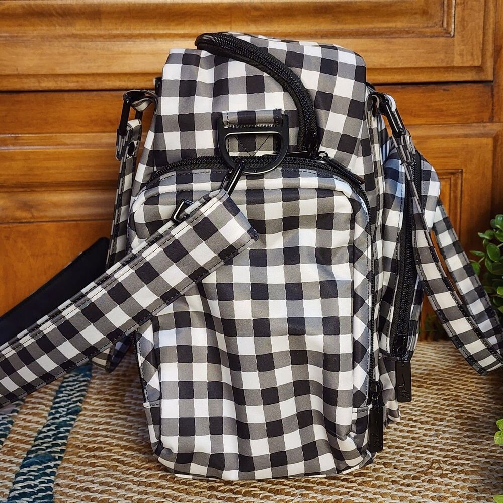 Ju-Ju-Be Gingham Style Be Supplied Pumping Diaper Bag Complete EUC - Picture 8 of 16
